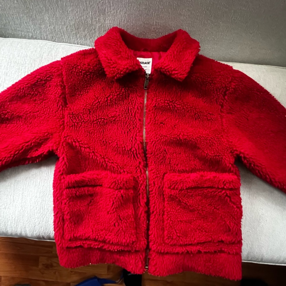 Red Sherpa Jacket from Garage! #garage #sherpa #jacket